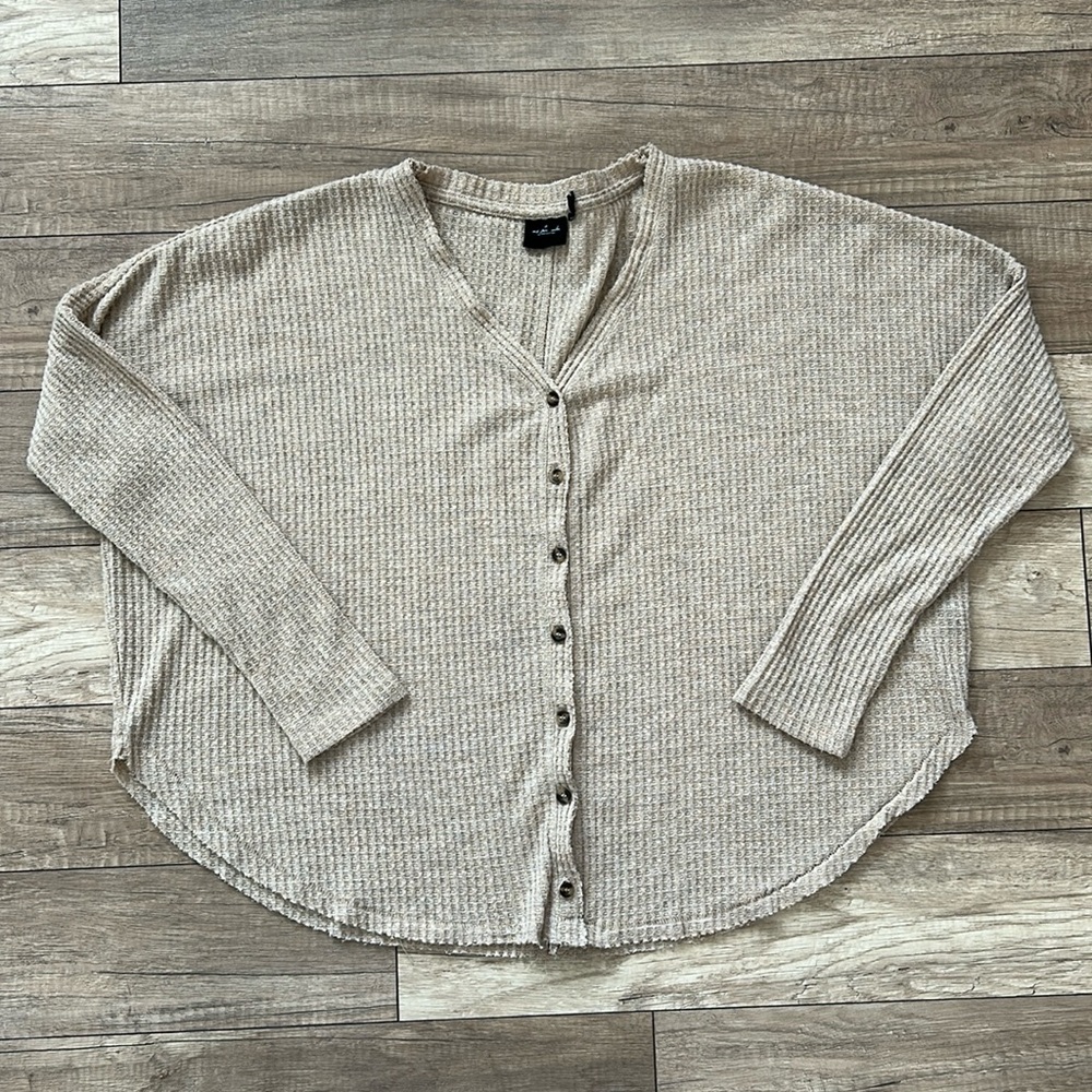 Out From Under for Urban Outfitters oversized shirt. Tan. Size S.